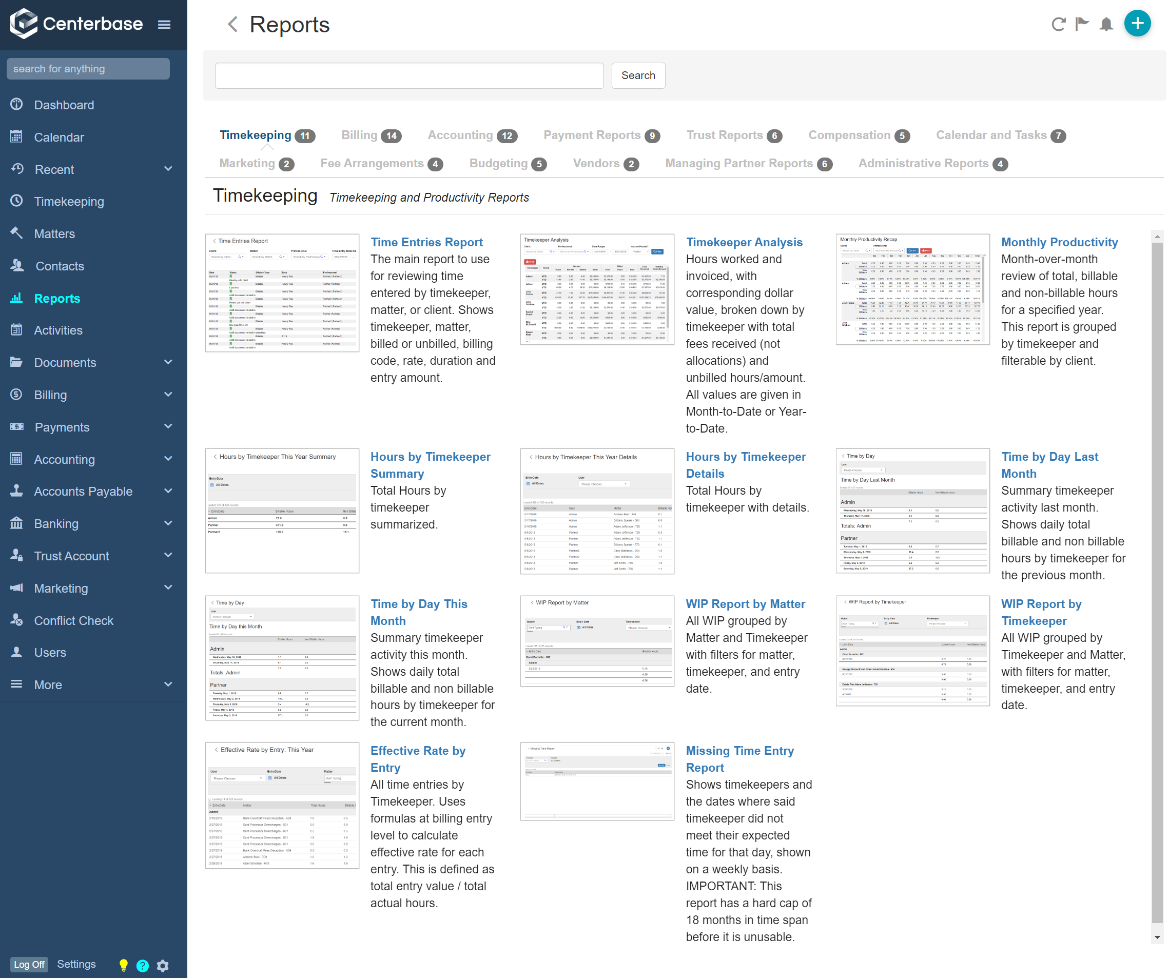 Zola Suite - Reports Tab in accounting