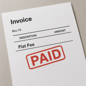 Flat fee invoice