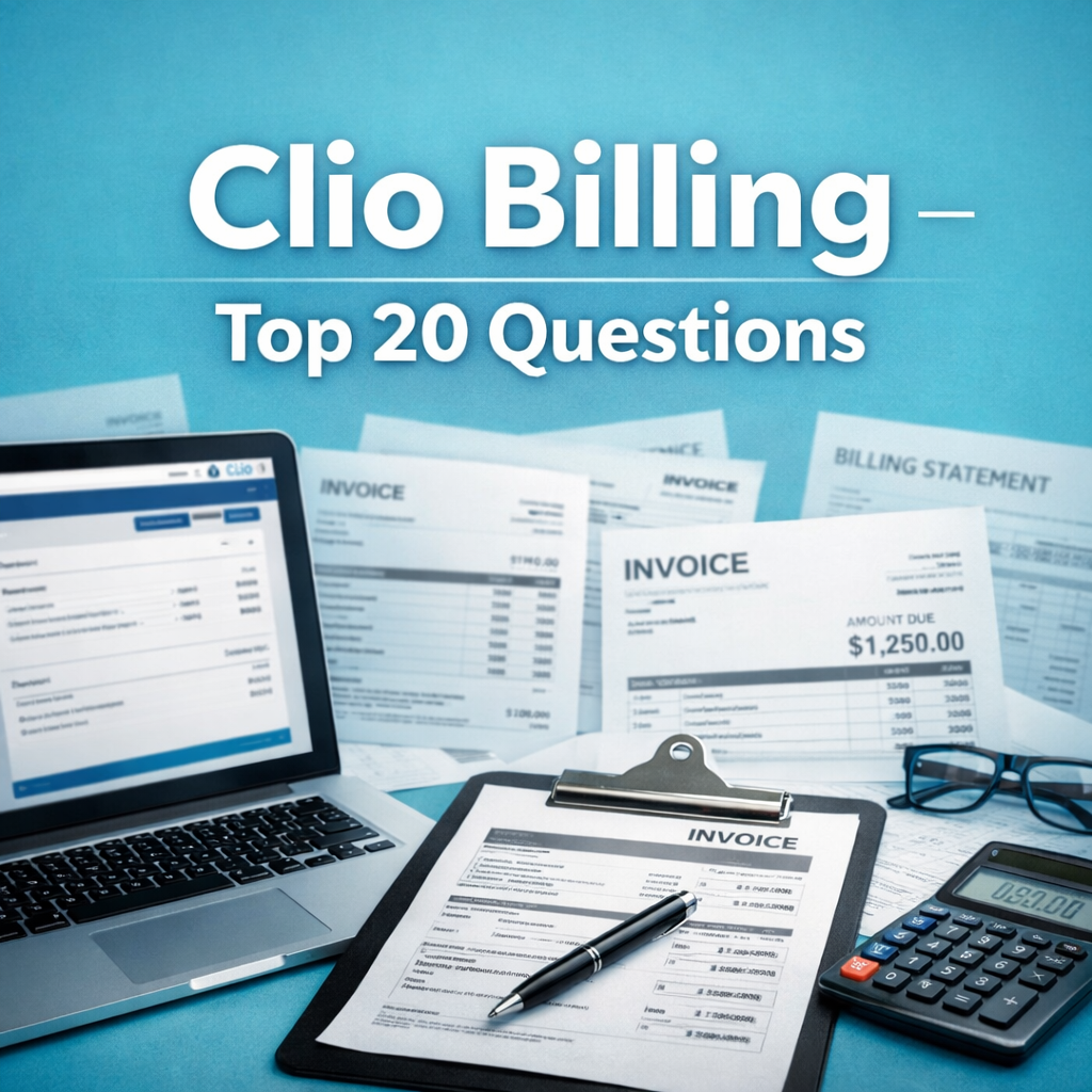 Clio Billing top 20 questions