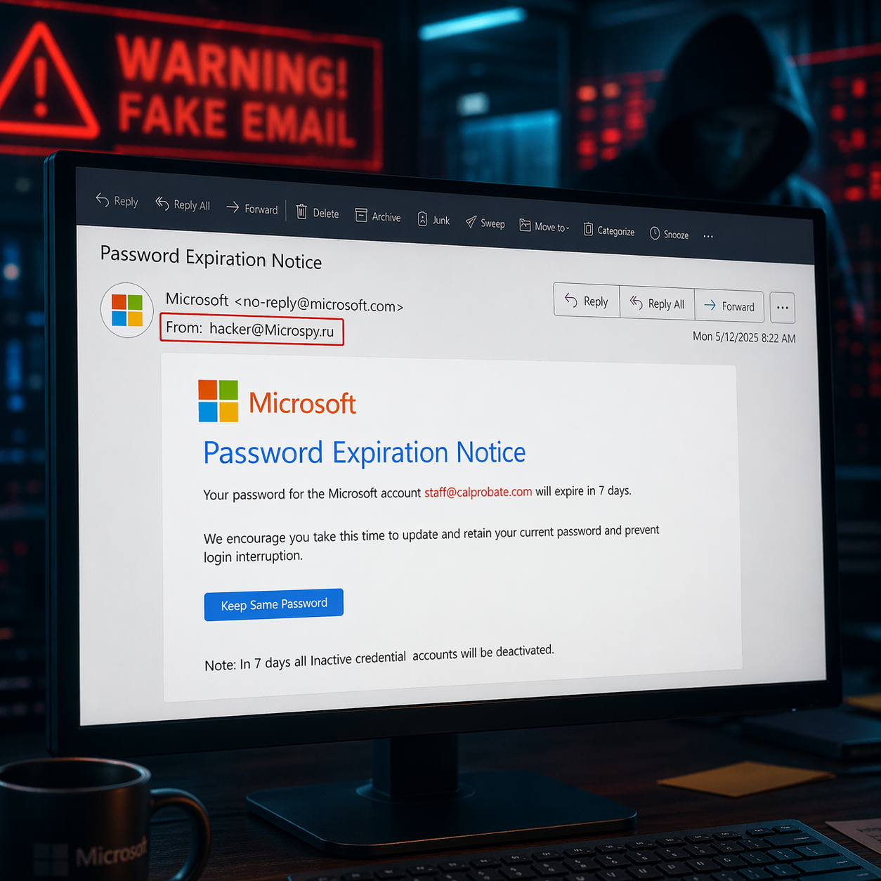 Phishing email allert