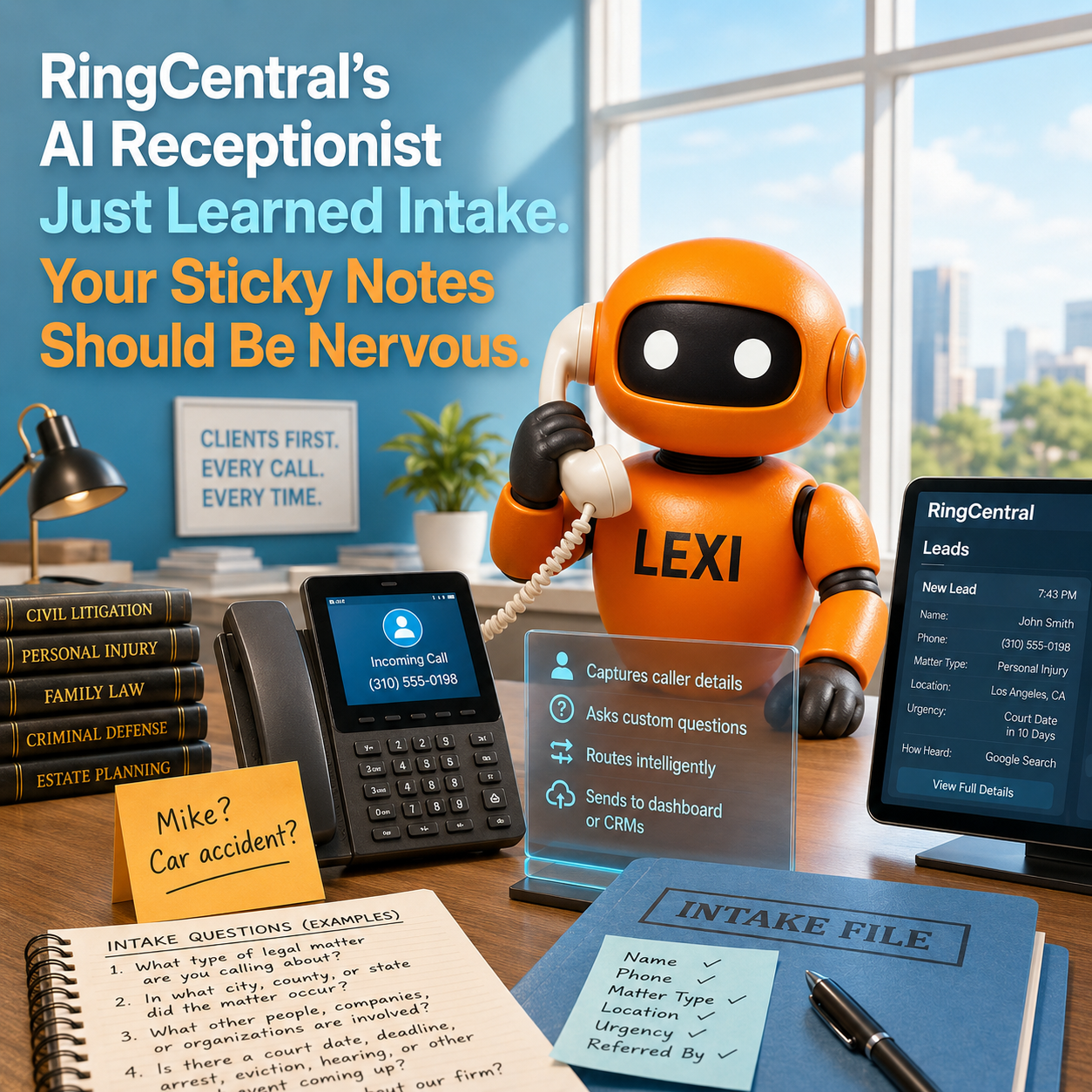 RingCentral’s AI Receptionist Just Learned Intake